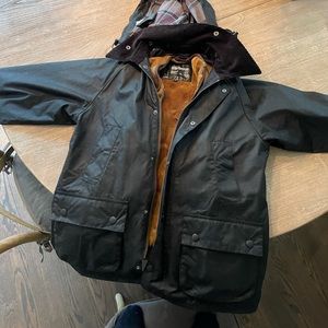 Barbour Bedale Jacket sz 38 with hood and liner